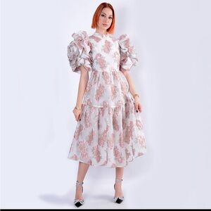 Dream Sister Jane Lucie Ruffle Sleeve Dress Lily Ivory